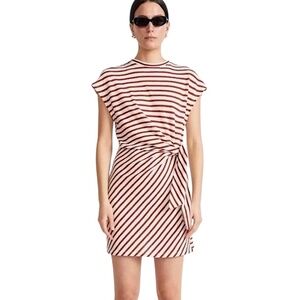 APIECE APART Nina Striped Twist Front Mini Dress